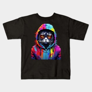 Graffiti Gangsta Cat Kids T-Shirt